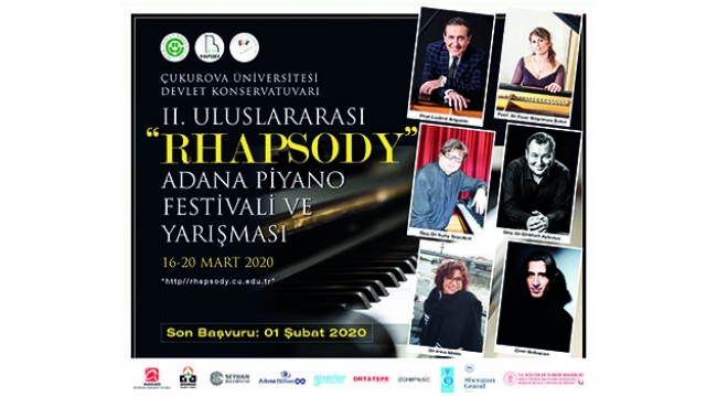 II. Uluslararası "Rhapsody" Adana Piyano Festivali ve Yarışması Mart'ta