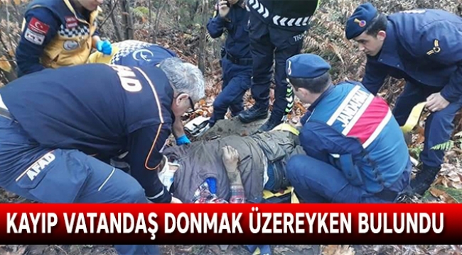 Kayıp vatandaş donmak üzereyken bulundu
