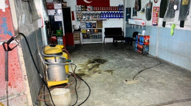 Şiddet gördü eşinin dükkanını molotofladı