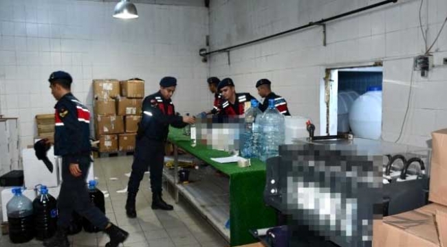 Süt fabrikasını kaçak içki fabrikasına çevirdiler