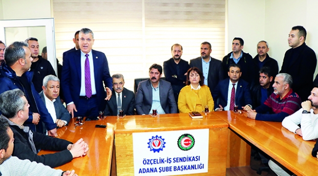 CHP TEMSA işçilerinin yanında