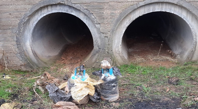 Tuzaklanmış 12 kilogramlık iki tüp bulundu