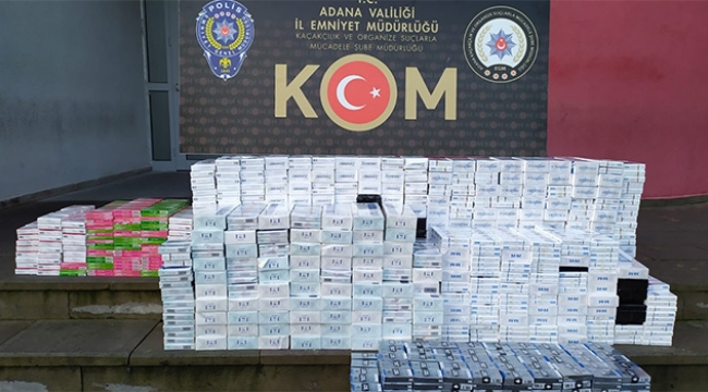 Adana'da 4 bin 590 paket kaçak sigara ele geçirildi