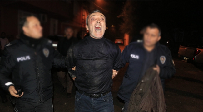 Eşini darp etti evini ateşe verdi