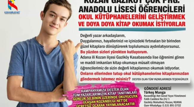 Kitaptan sonra okulun avlu duvarı için briket kampanyası başlatılacak