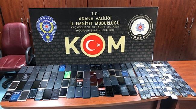 165 bin lira değerinde cep telefonu ele geçirildi