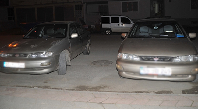 Arabalar karıştı polis şaşkına döndü