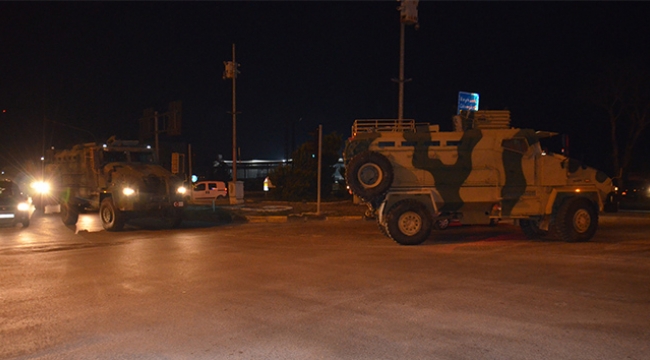 Sınıra komanda ve askeri araç takviyesi