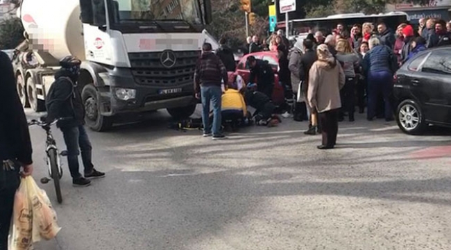 Yaşlı adam beton mikserinin altında kaldı