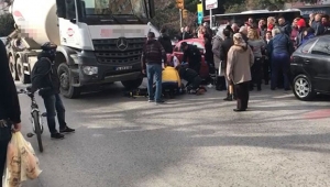 Yaşlı adam beton mikserinin altında kaldı