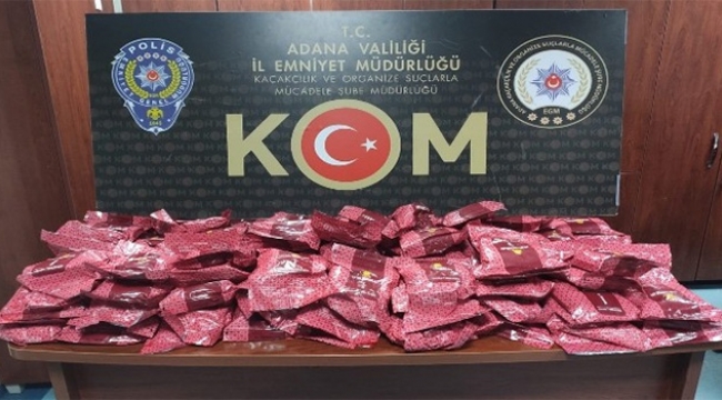 Adana'da 128 kilo kaçak ürün ele geçirildi