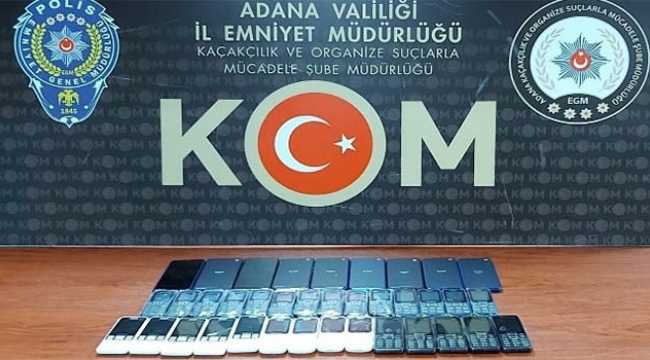 Adana'da 25 bin lira değerinde kaçak telefon ele geçirildi