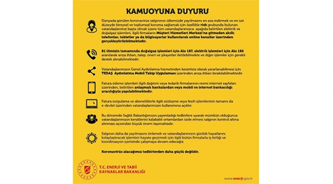 Bakan duyurdu işlemler evden yapılacak