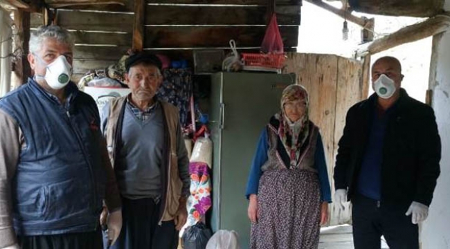 Dağ köylerindeki yaşlılara orman müdürlüğü ulaşıyor