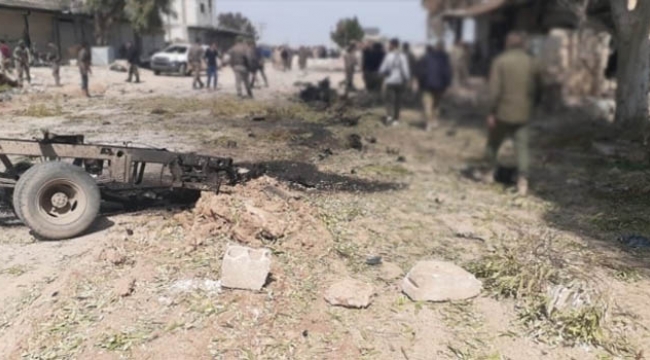 Köye bomba yüklü araçla saldırı