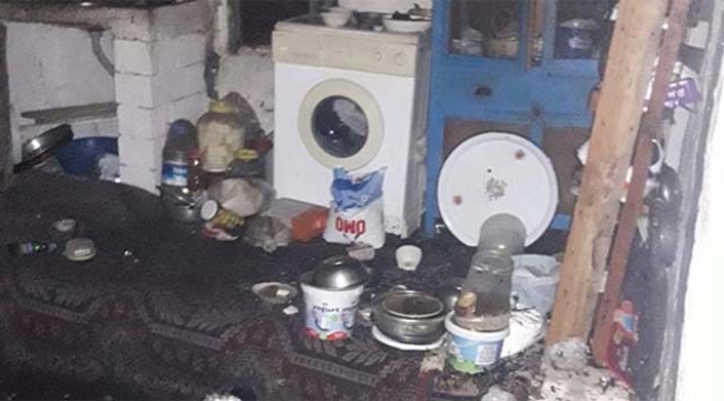 Mutfak tüpü gaz kaçırdı ev bu hale geldi
