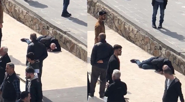 Yere yığıldı virüs korkusundan kimse yaklaşmadı