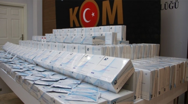 5 binin üzerinde kaçak test kiti ele geçirildi