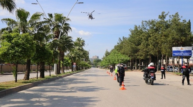 Sokaklarda helikopterli denetim