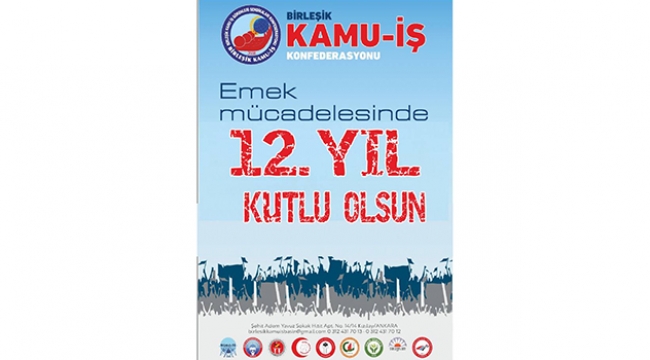 Birleşik Kamu-İş  12. yılını kutladı
