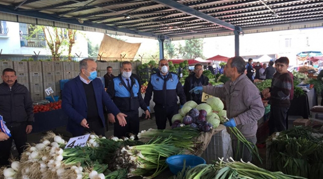 Pazar yerindeki tezgahlar üç metre arayla kurulacak