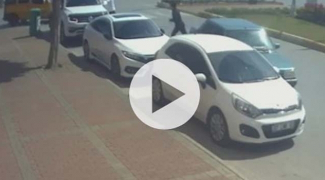 Polisi görünce kontak anahtarını bırakıp kaçtı
