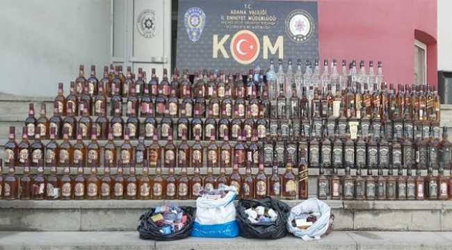 100 bin lira değerinde kaçak içki ele geçirildi