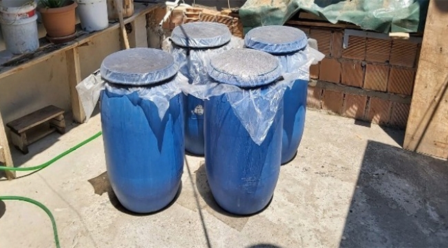 410 litre kaçak içki ele geçirildi..