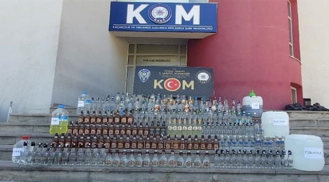 Adana'da 80 bin lira değerinde kaçak içki ele geçirildi