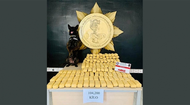 104 kilo 200 gram eroin ele geçirildi