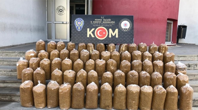80 bin lira değerinde tütün ele geçirildi