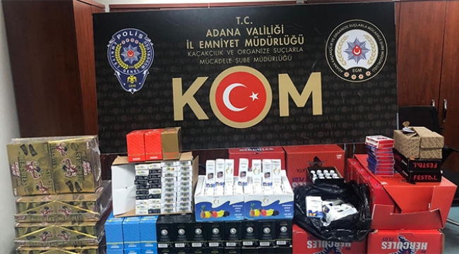 Adana’da kaçak ürün operasyonu