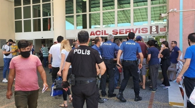 Hasta yakını hastaneyi birbirine kattı