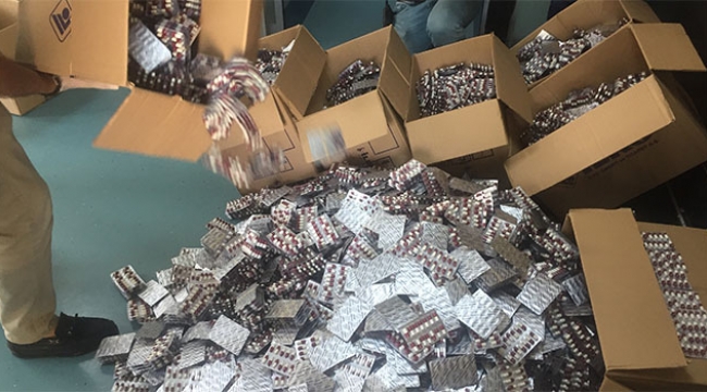Yeşil reçeteyle satılan 131 bin 228 hap ele geçirildi