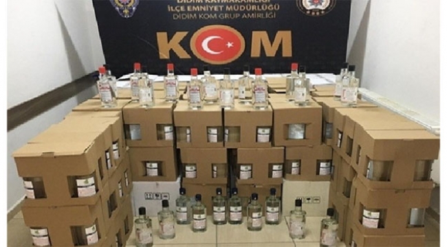 1204 şişe etil alkol ele geçirildi