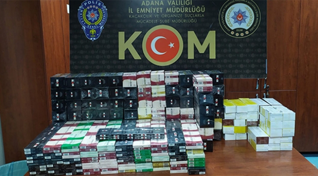 Adana'da 40 bin liralık kaçak sigara ele geçirildi