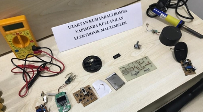 Adana'da el yapımı bomba, bomba malzemesi ve silah ele geçirildi