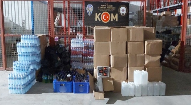 Adana'da kaçak içki operasyonu...