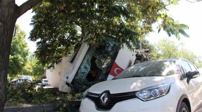 Beton mikseri dehşet saçtı...