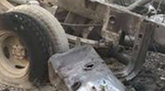 Bomba yüklü araç patladı