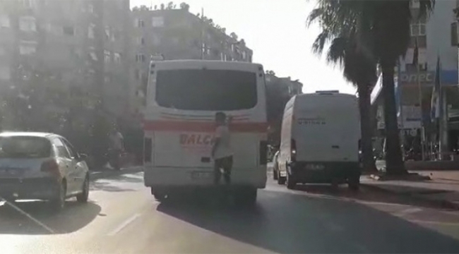 Tehlikeli yolculuk kameraya yansıdı