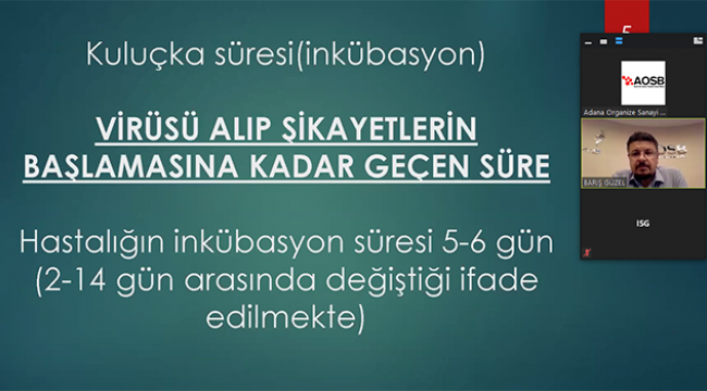 AOSB AKADEMİ’DE “İŞYERLERİNDE COVİD-19 YÖNETİMİ” EĞİTİMİ