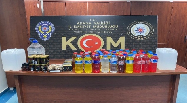 Karpuz ve çilek aromalı kaçak içki