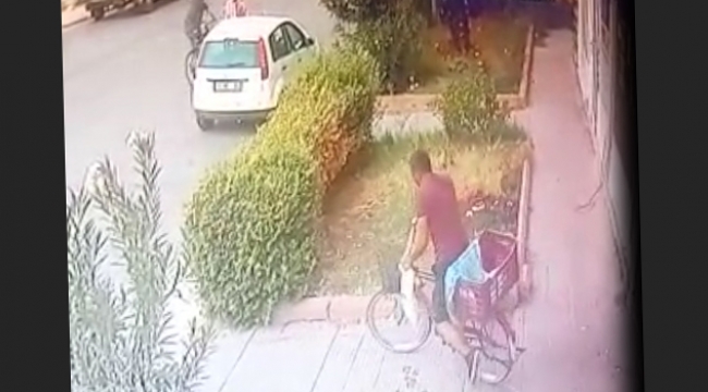Kilidi kesip bisikleti çaldı