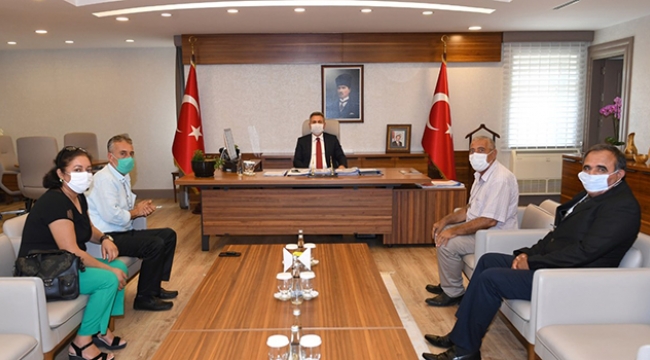 ŞAKİRPAŞA CEMEVİ KÜLTÜR, EĞİTİM VE SOSYAL YARDIMLAŞMA DERNEĞİNDEN VALİ ELBAN’A ZİYARET
