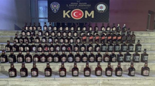 Adana'da 540 paket kaçak sigara, 192 şişe kaçak içki ele geçirildi