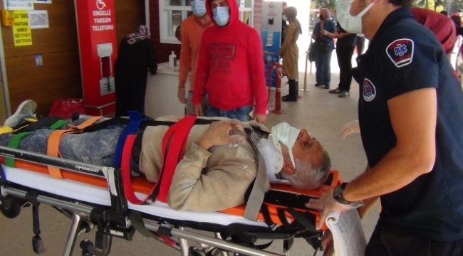 Çalıştığı inşaatta iskeleden düşen işçi ağır yaralandı