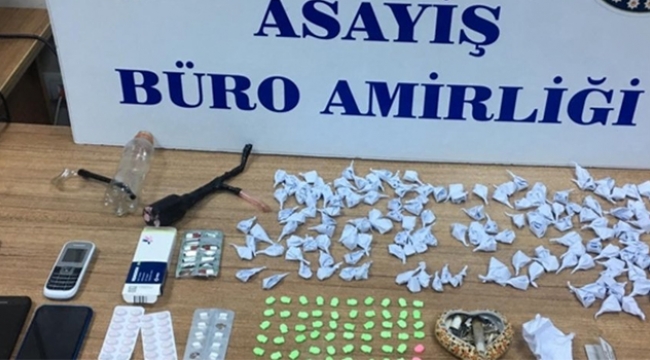 Cezaevi firarisi uyuşturucu ile yakalandı