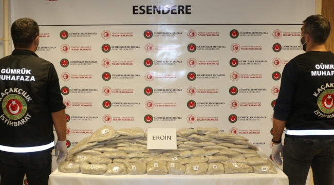 Gümrükte 50 kilo 150 gram eroin ele geçirildi
