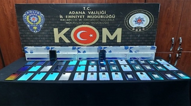 Adana'da 782 adet kaçak cep telefonu ele geçirildi